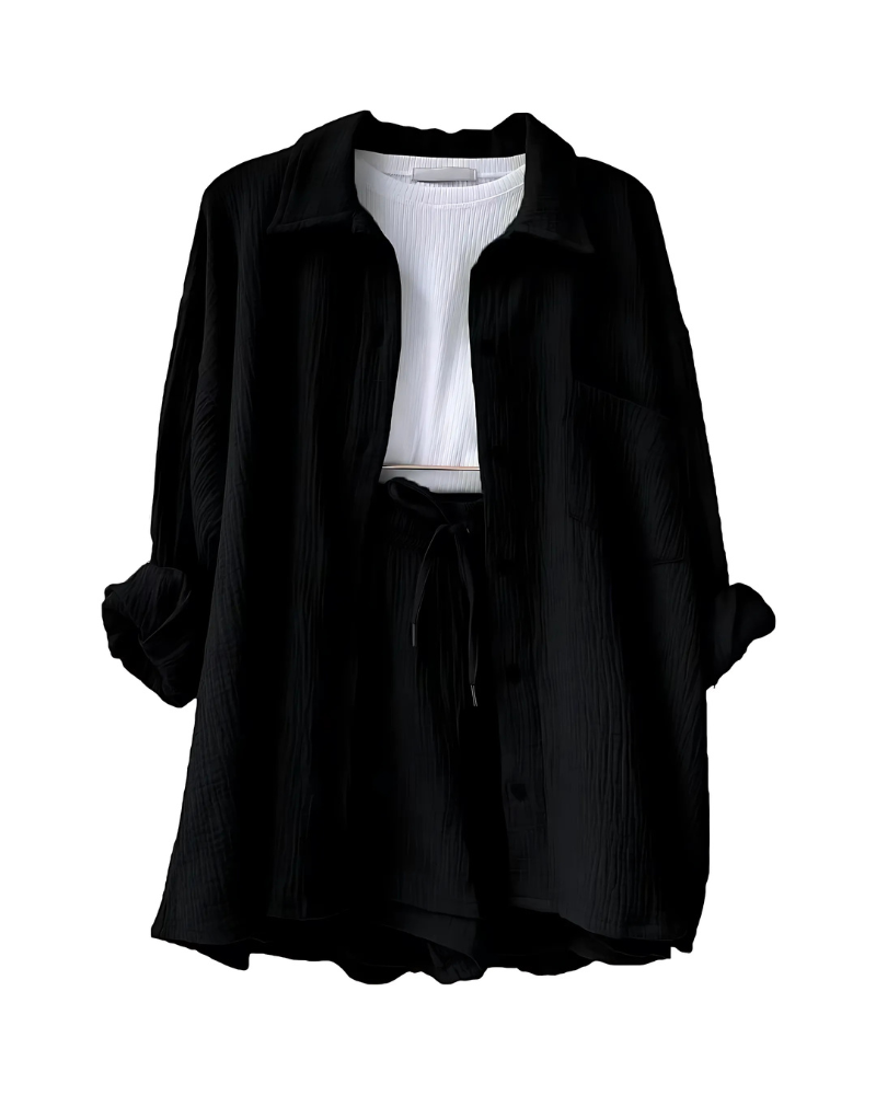 Kaelani – Button-Up Shorts Set