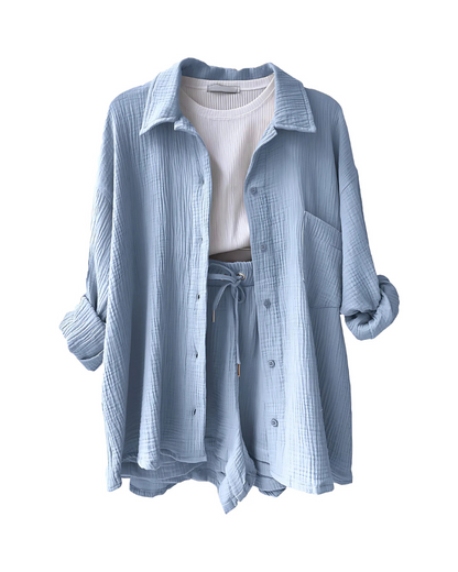 Kaelani – Button-Up Shorts Set