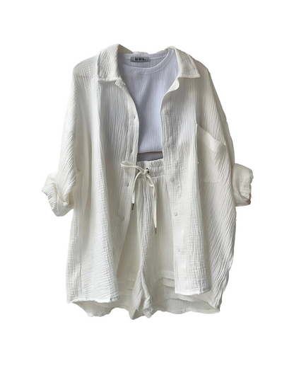 Kaelani – Button-Up Shorts Set