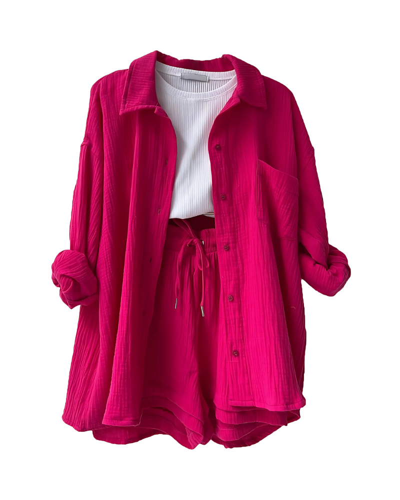 Kaelani – Button-Up Shorts Set