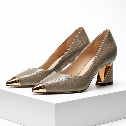Michelle - Gold-Tipped Heels