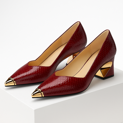 Michelle - Gold-Tipped Heels