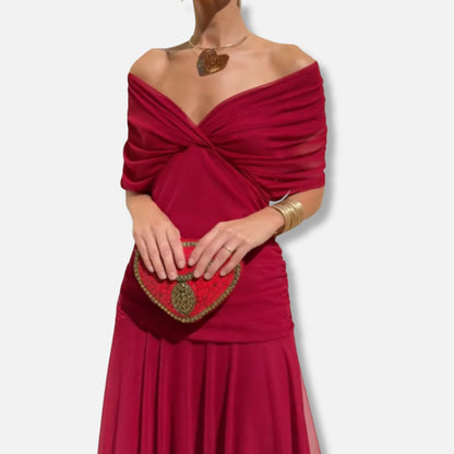 Evelyn – Elegant Dress With V-Neckline