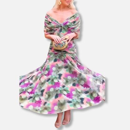 Evelyn – Elegant Dress With V-Neckline