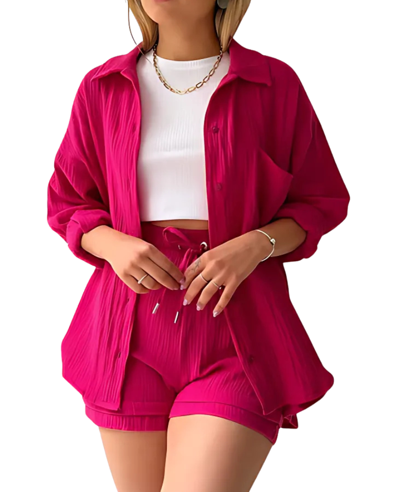 Kaelani – Button-Up Shorts Set