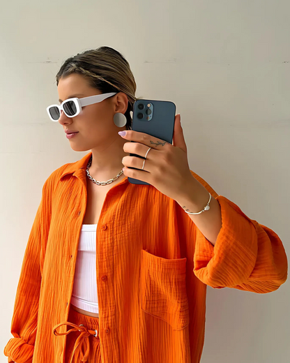 Kaelani – Button-Up Shorts Set