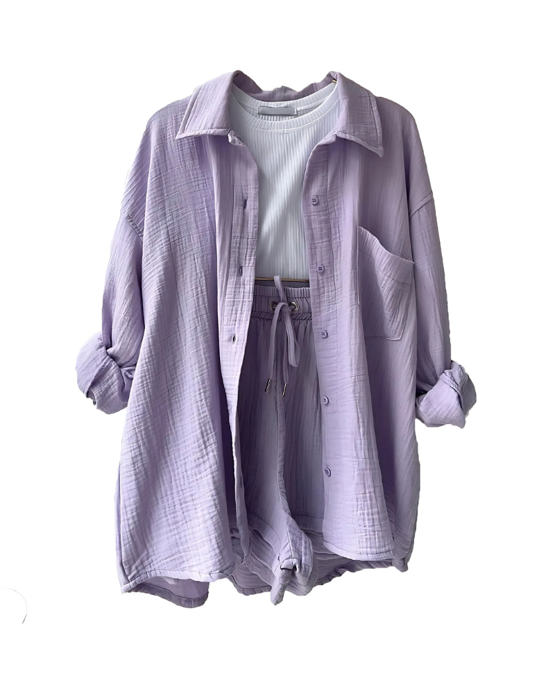 Kaelani – Button-Up Shorts Set