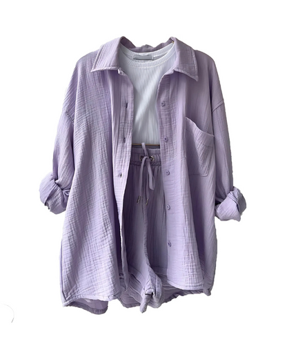 Kaelani – Button-Up Shorts Set