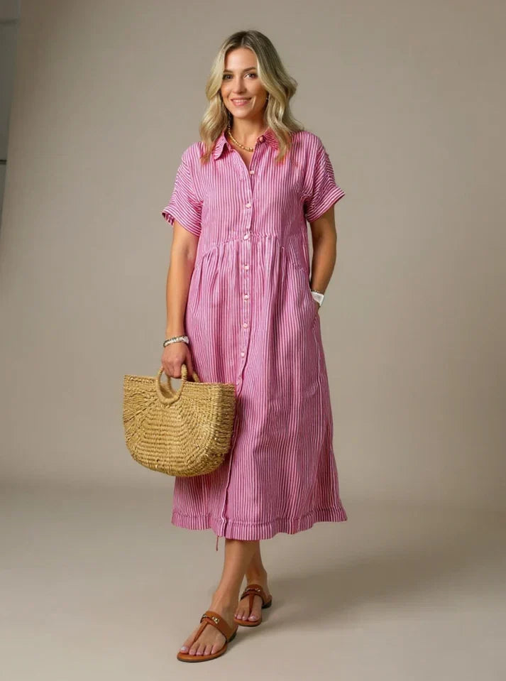 Yonika - Chic Striped Dress