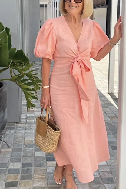 Stella - Elegant V-Neck Dress