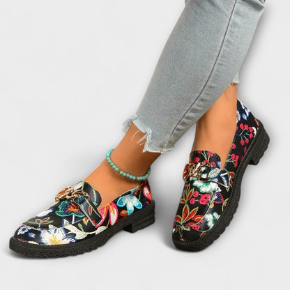 Alison – Multicolour Floral Loafers